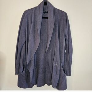 Barefoot Dreams Marled Open Front Cardigan  Sz 1X